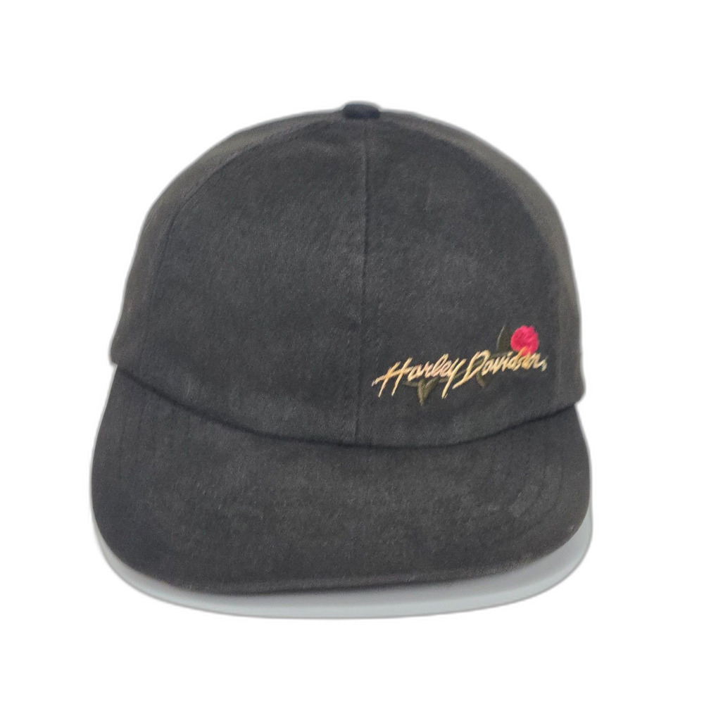 Vintage Harley Davidson Rose Hat | York PA Final Assembly | Black